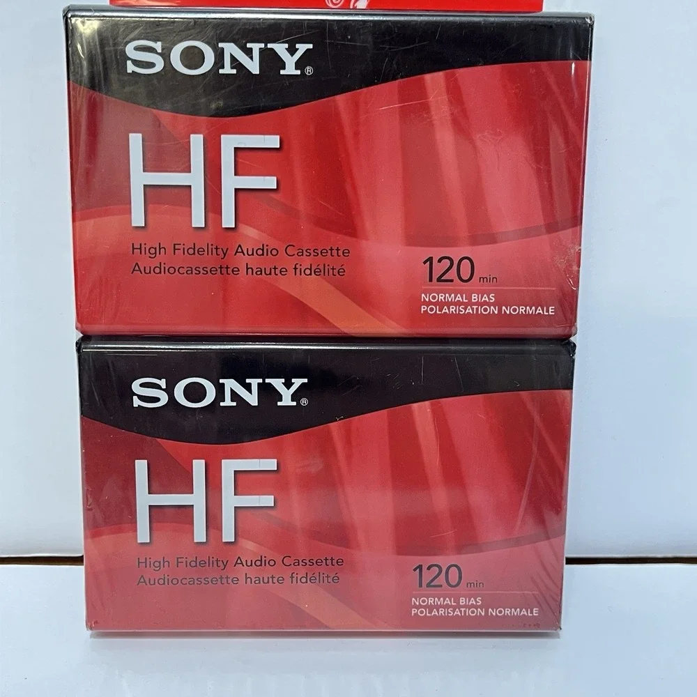 Lot of 2 New Sony HF 120-Minute-High Fidelity Normal Bias Audio Cassette Tapes